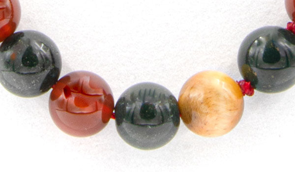 Multi-Color Indigenous Natural Stone Necklace close up img