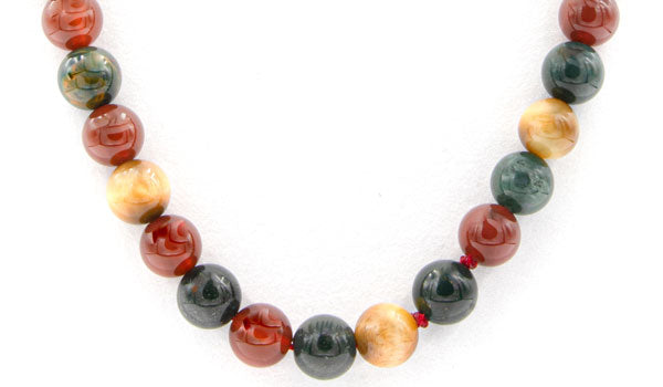 Multi-Color Indigenous Necklace | Natural Gemstone Necklace ...
