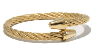 Gold The Askel Cable Wire Nail Bracelet