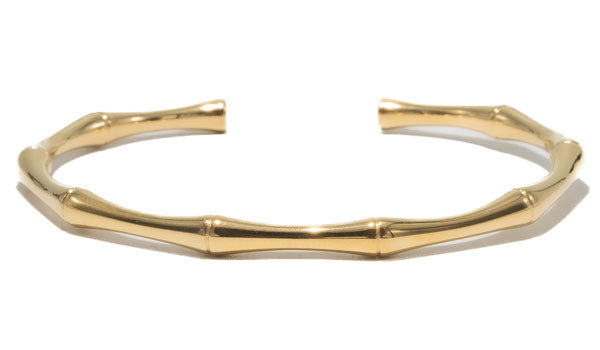 Gold Stainless Steel Bamboo Cuff