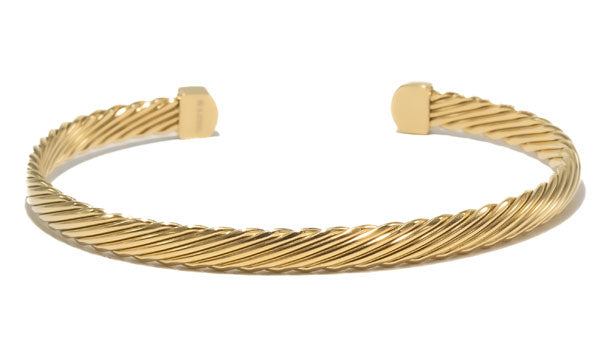 Gold Stainless Steel Cable Cuff