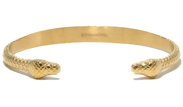 Gold Stainless Steel Snake Cuff