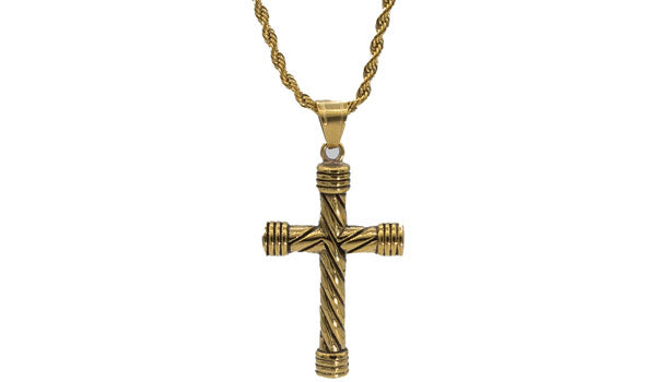 The Criss- Cross Necklace in gold