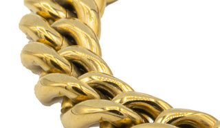 Gold Curb Chain Bracelet close up