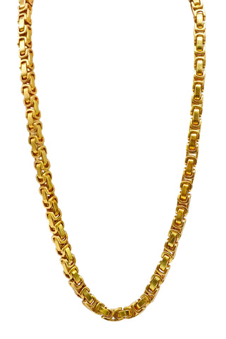 Gold Stainless Steel Thick Bike Chain Necklace 24 Inch chain with a lobster claw clasp handmade by playhardlookdope