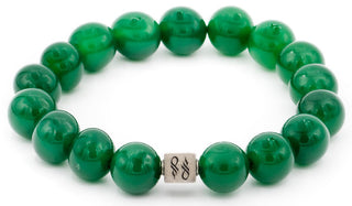 Green Onyx Beaded Charm Bracelet.