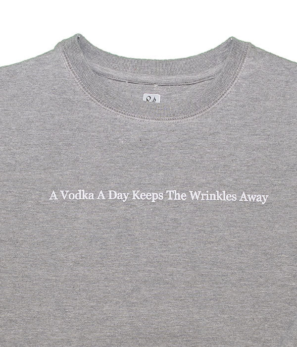 Grey A Vodka A Day Keeps The Wrinkles Away SUPIMA Cotton Crewneck Sweatshirt