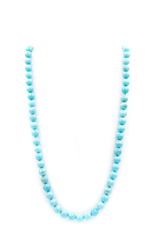 <img src="IMG_9956.JPG" alt=" Turquoise Howlite 8mm, 10mm 30 Inch Natural Stone Necklace">