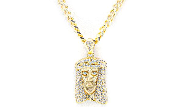 Gold Jesus pendant necklace