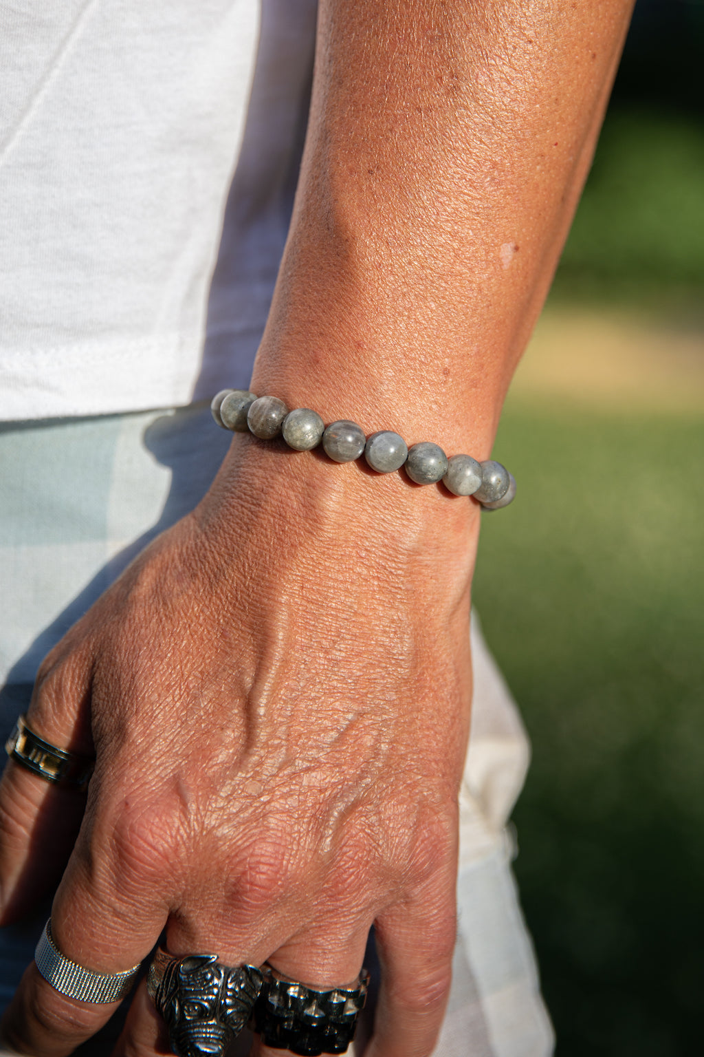 Labradorite Natural Stone Bracelet | PlayHardLookDope