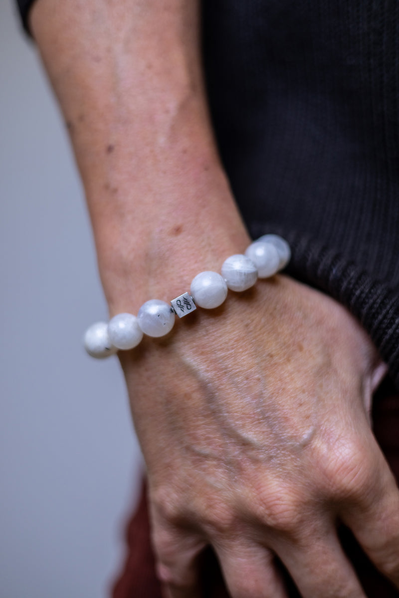 Luxury White Moonstone Natural Gemstone Bracelet