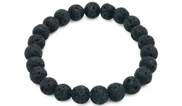 Black 8mm lava stone bracelet feature img