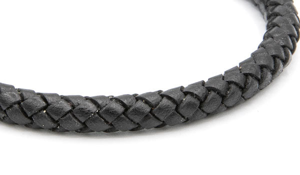 bracelet close up black leather