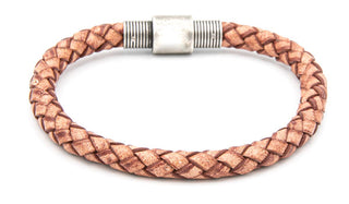 Rust pipe leather bracelet