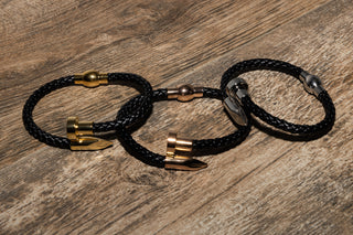 Leather Nail Bracelet all together