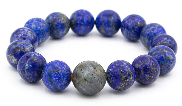 Alt= Lapis Lazuli Natural Gemstone Bracelet