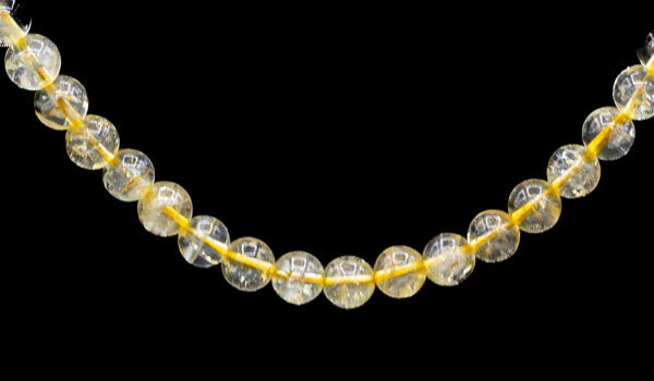 close up Luxury Citrine Natural Gemstone Necklace