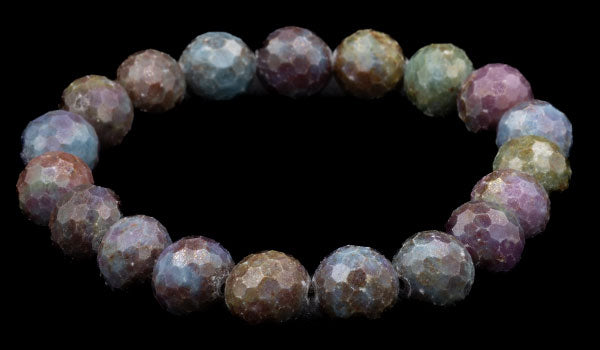 Luxury Faceted Ruby & Sapphire Natural Gemstone Bracelet