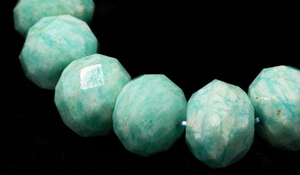 Luxury Faceted Peruvian Amazonite Natural Gemstone Bracelet