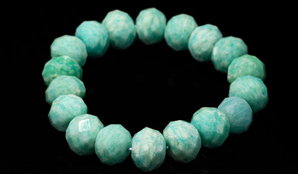 Luxury Faceted Peruvian Amazonite Natural Gemstone Bracelet