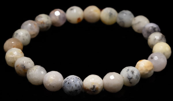Luxury Faceted White Opal Natural Gemstone Bracelet