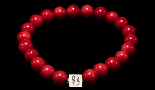 Luxury Red Coral Natural Gemstone Centerpiece Bracelet