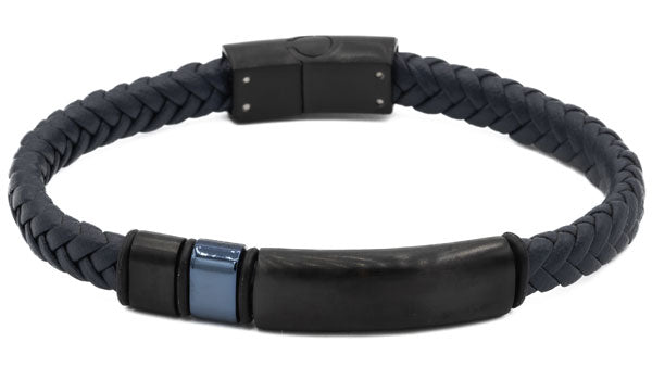 Blue Miller Leather Bracelet