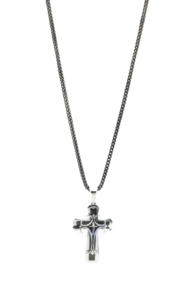 The Victor Fleury Cross Necklace full length