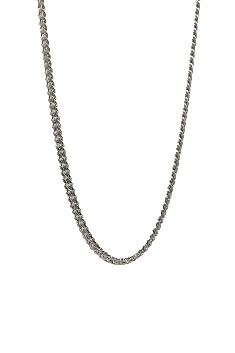 Silver Stainless Steel Cuban Chain