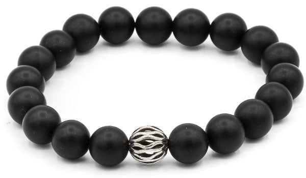Onyx Men's Bead Bracelet