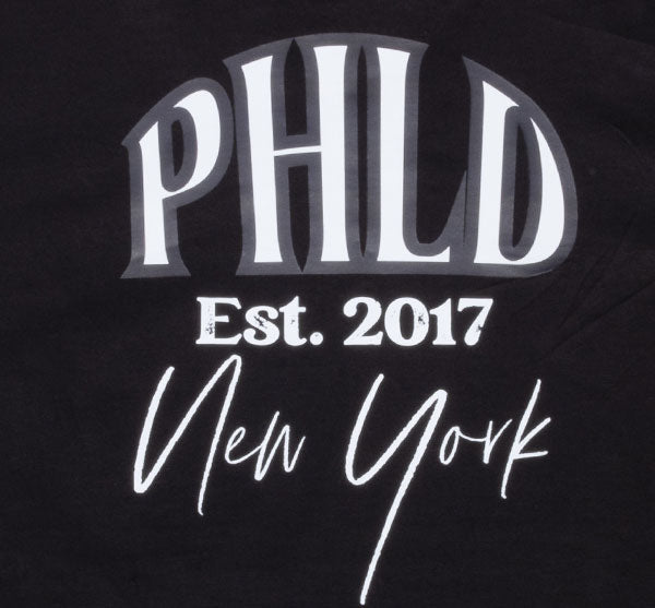 Limited Edition PHLD Est. 2017 Super-Soft Organic SUPIMA Cotton T-Shirt close up