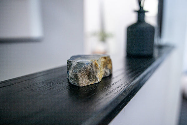 Lapis Gemstone Geode Placed on shelf
