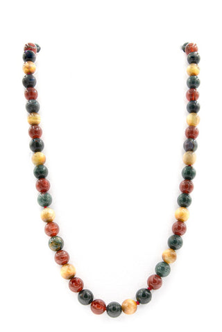 Multi-Color Indigenous Natural Stone Necklace full img