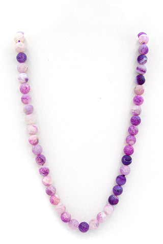Purple dragon vein agate natural stone necklace feature full length img