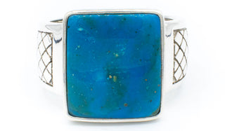 Men's Sterling Silver Peruvian Opal Signet Ring