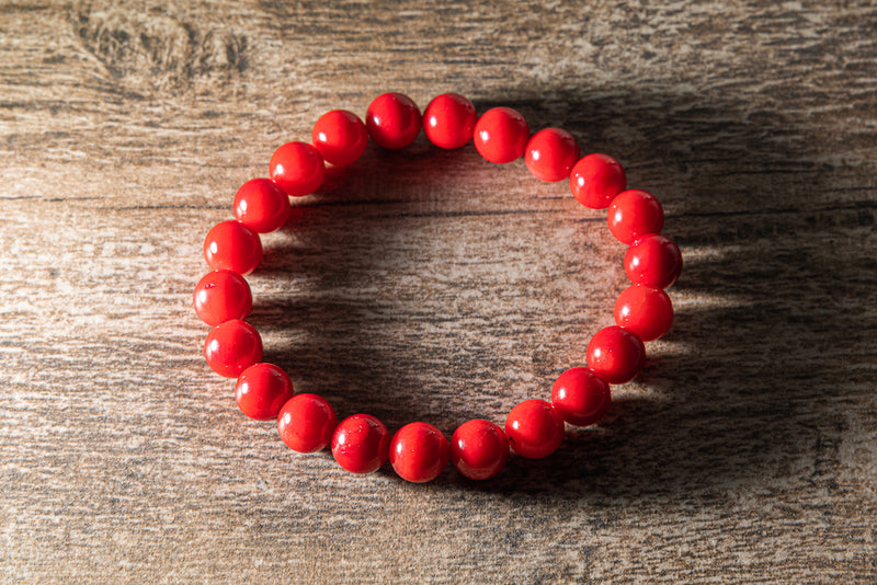 Luxury Red Coral Natural Gemstone Bracelet