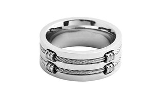 Silver Layer Cable Wire Ring