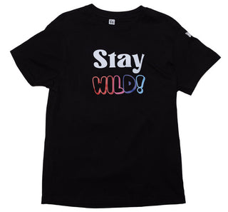 STAY WILD SUPIMA Cotton T-Shirt Black