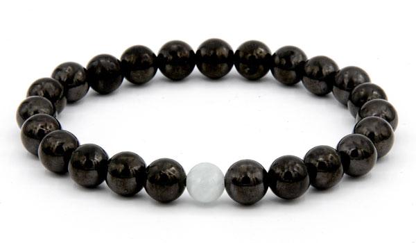 Shungite and Jade natural stone bracelet