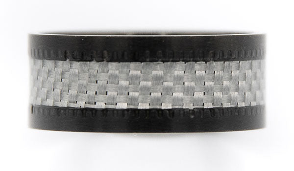 Alt= Black Carbon Fiber Ring.