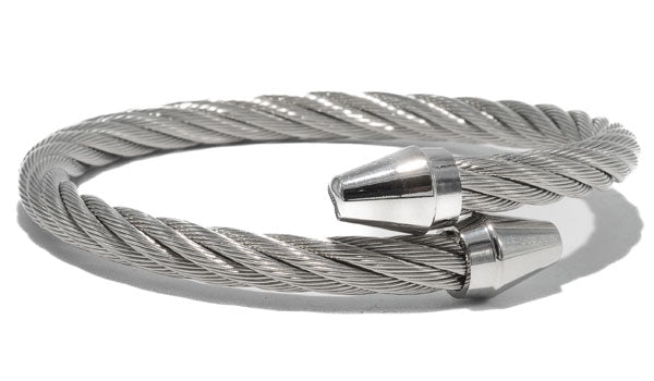 Silver The Askel Cable Wire Nail Bracelet