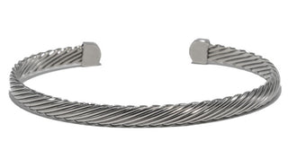 Silver Stainless Steel Cable Cuff