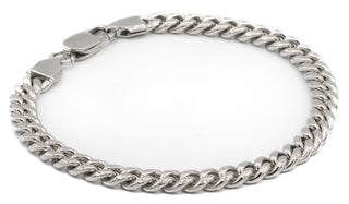 Stainless Steel Cuban Link Bracelet Silver