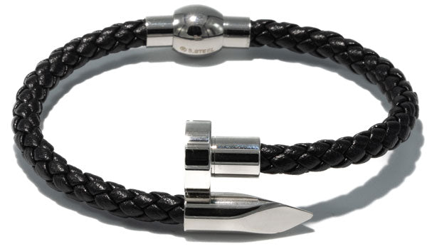 Black Onyx Bracelet - Cross Bracelet for Men with Name by Talisa