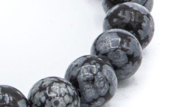 Snowflake Obsidian Natural Gemstone Centerpiece Bracelet