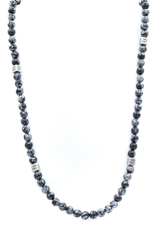 Snowflake Obsidian Natural Gemstone Centerpiece Necklace