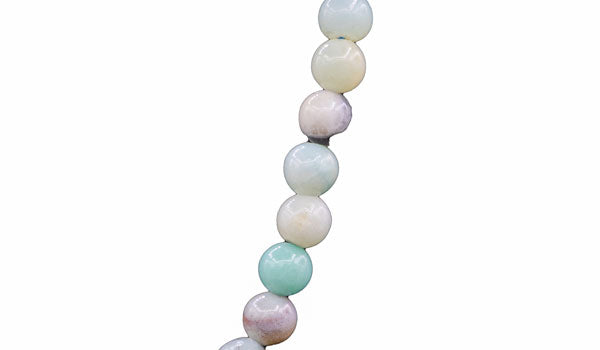 Sterling Silver Amazonite Natural Gemstone Necklace close up