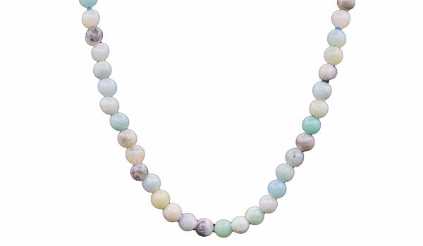 Sterling Silver Amazonite Natural Gemstone Necklace