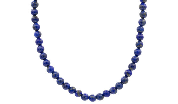 Sterling Silver Lapis Natural Gemstone Necklace