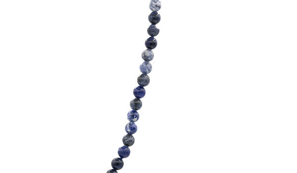 Sterling Silver 90's Style Mini Adjustable Sodalite Gloss Necklace